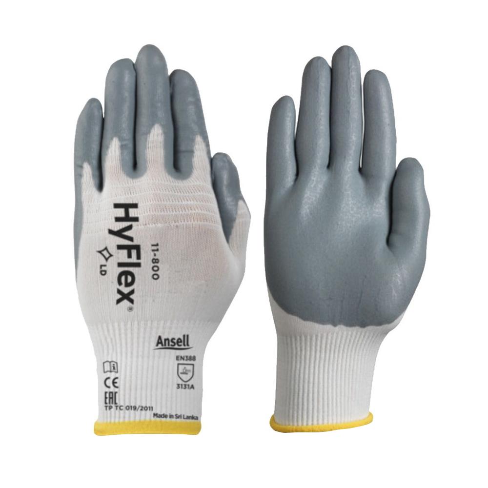 Glove Nitrile Foam Palm White Knit Liner Hyflex Sz: 9