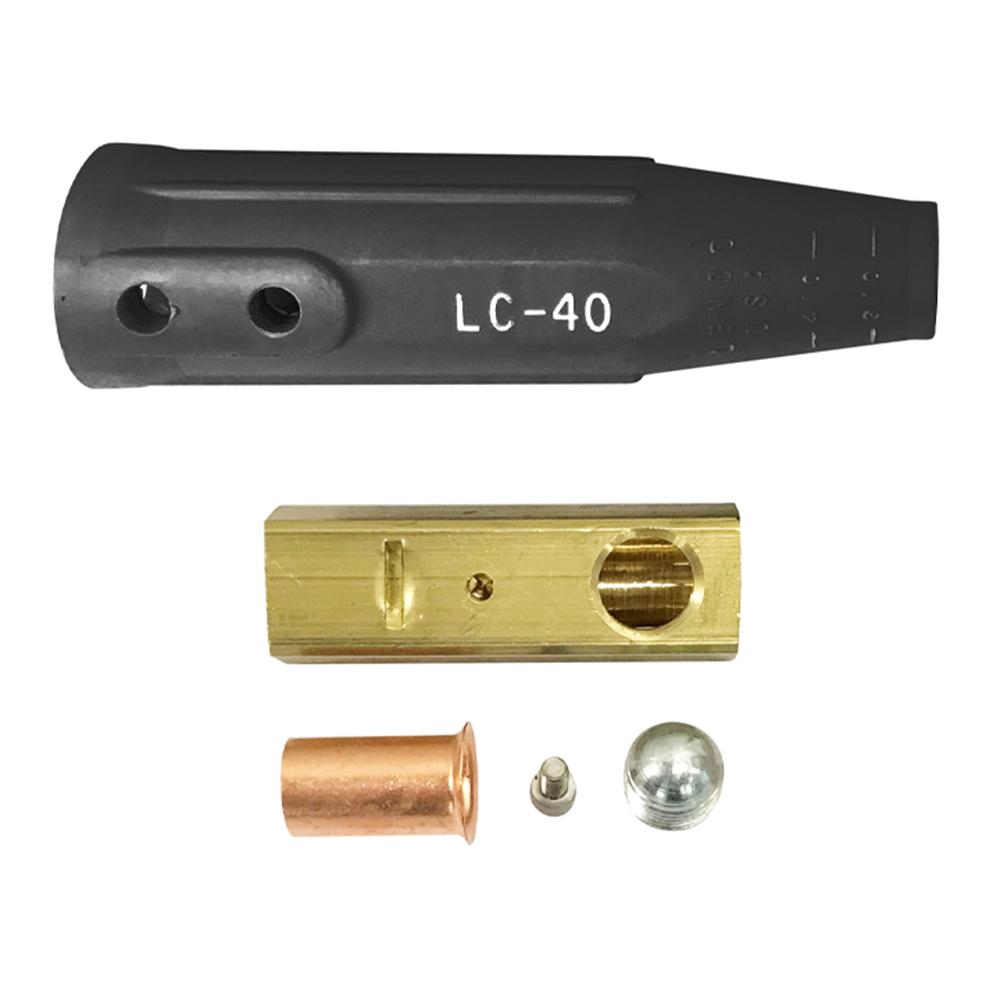 Connector Set Brass, Female Half - Black