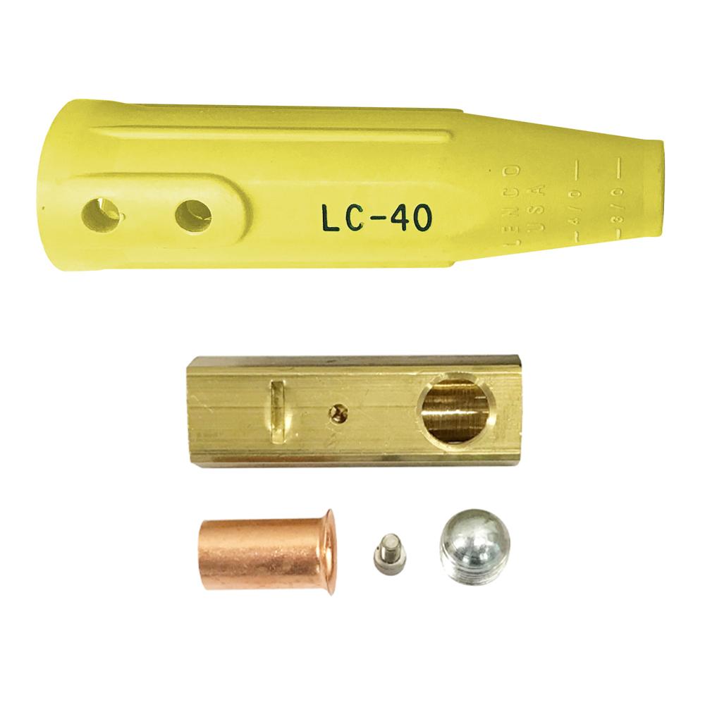 Connector Set Brass, Female Half - Yellow