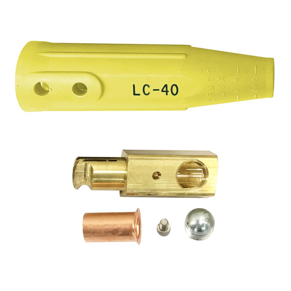 Connector Set Brass, Male Half - Yellow