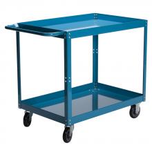 Commander Warehouse COM890/2436 - Cart Service Steel 24" X 36" X 34" Rubber Wheel 2 shelf