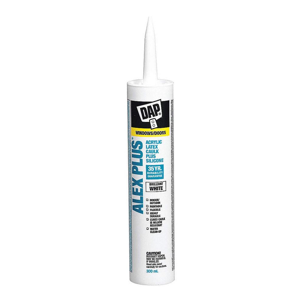 Silicone &#39;ALEX PLUS&#39; Arcrylic Latex Caulk White 300mL Cartridge