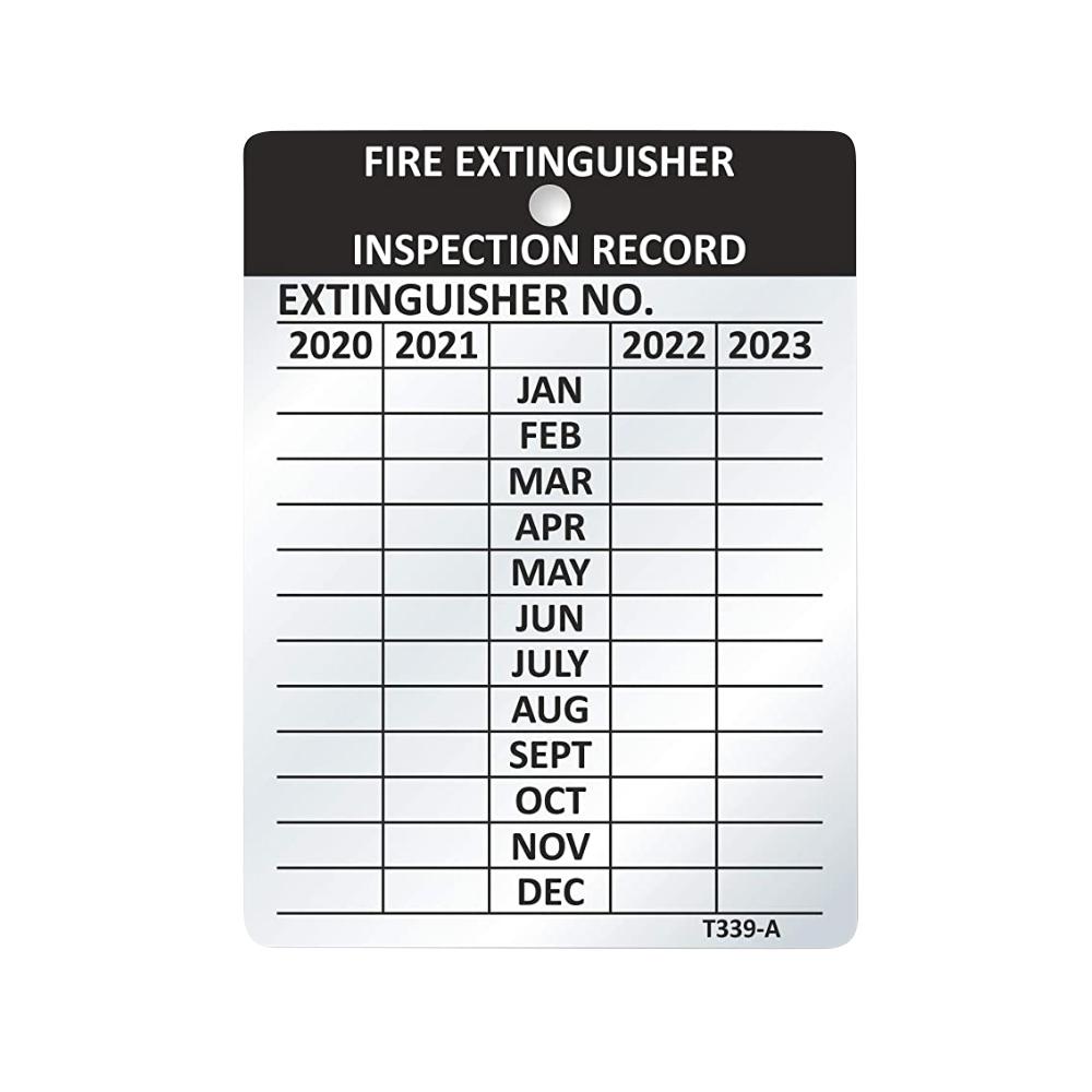 Tag Fire Extinguisher Metal (Inspection)