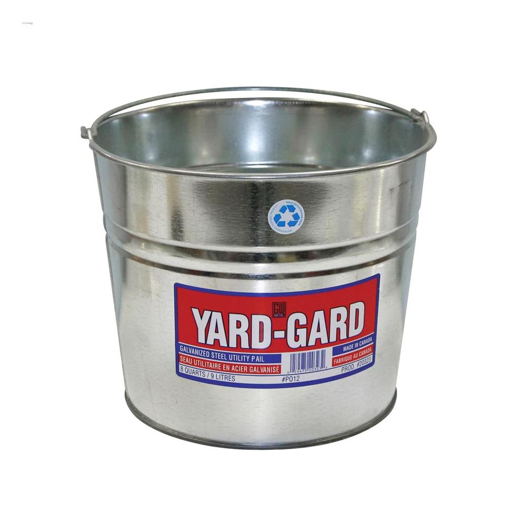 Pail Galvanized Steel 8 Quart (2Gal)