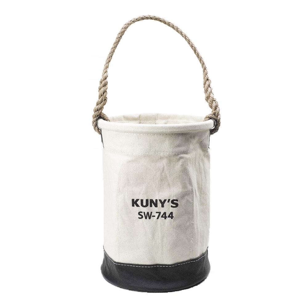 Bucket Canvas Leather Bottom 10&#34;