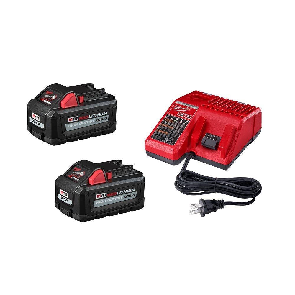 Battery/Charger M18 6.0Ah Starter Kit W/ 2 Batteries