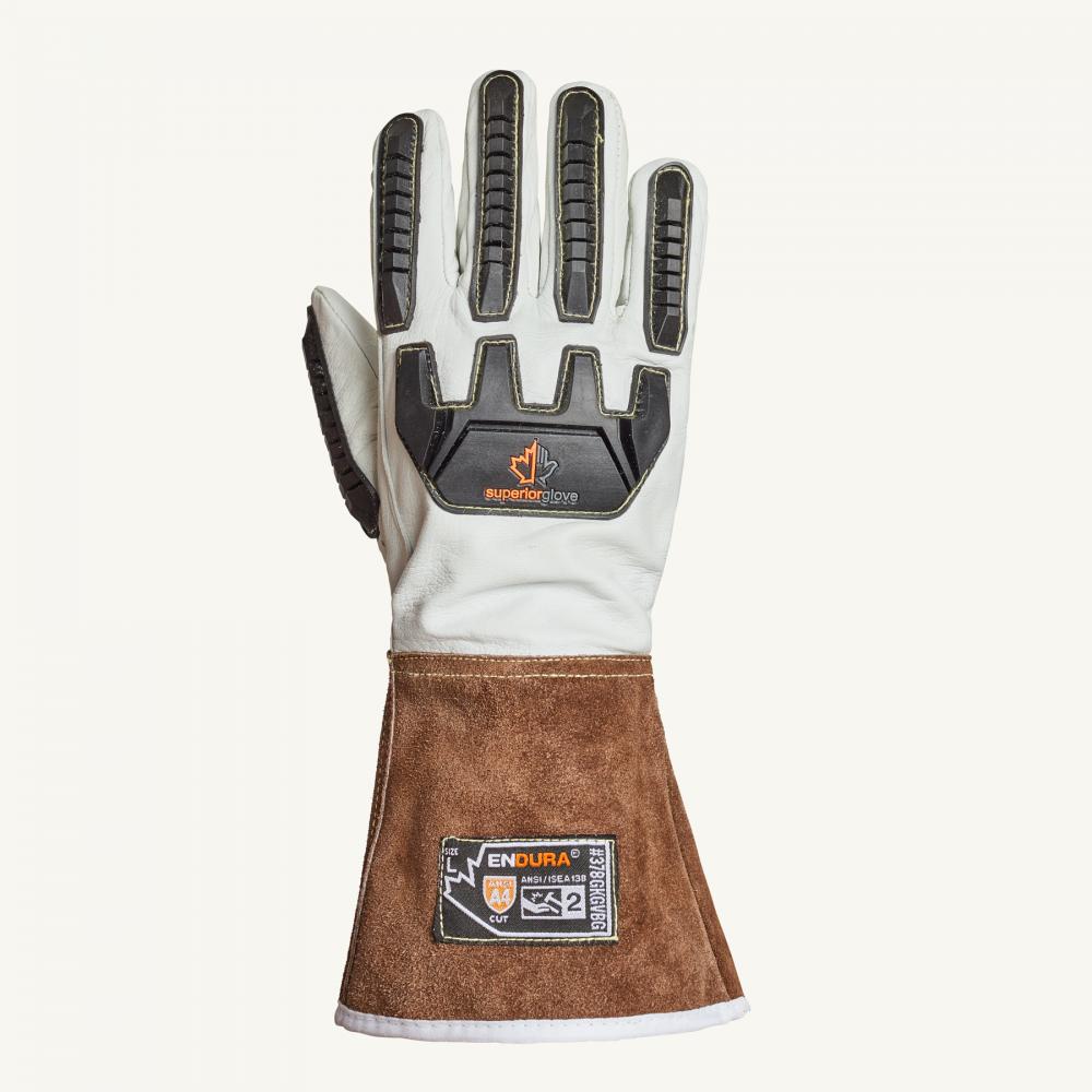 Glove Drivers Goatskin Grain Endura Gauntlet CLA6 W/ TPR Sz: XL