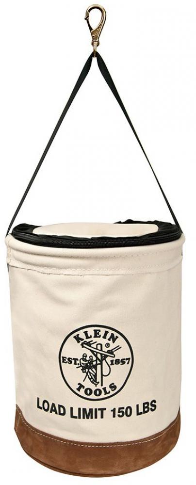 Canvas Bucket with Closing Top, 17-Inch