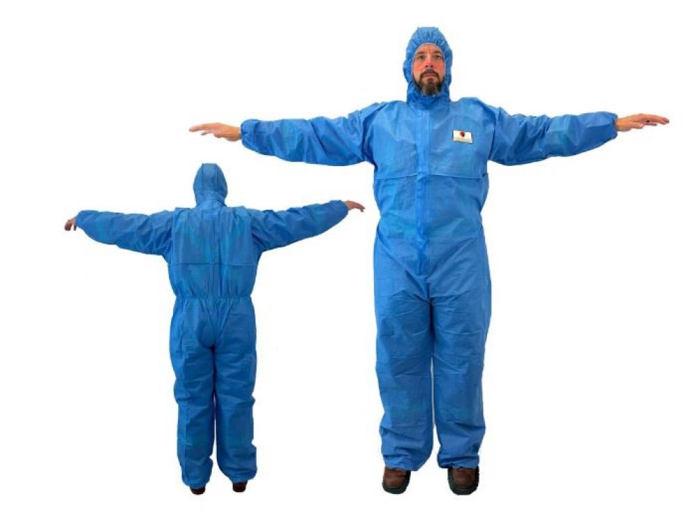 Coverall Disposable F/R Blue Lite Sz: 2XL