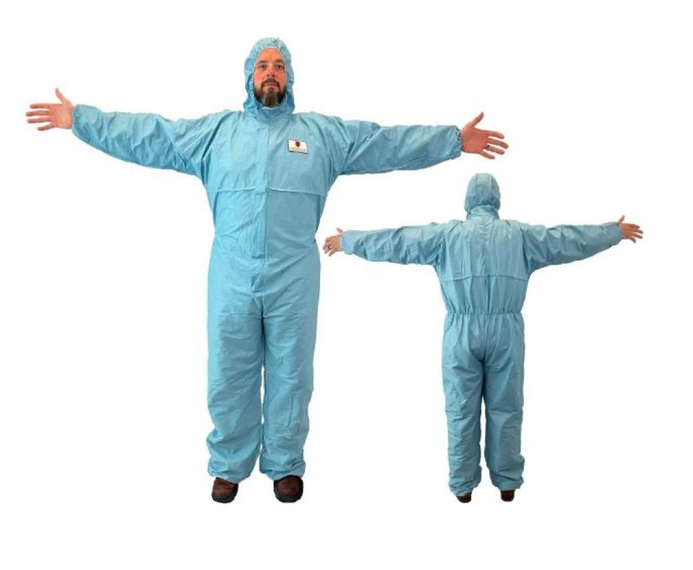 Coverall Disposable F/R Blue Pro Sz: 2XL