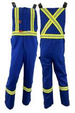 Atlas Workwear ATW3072RB-7XLT - Bib Overall 8oz Flame Resistant Royal Blue with Reflective Stripes Sz: 7XL Tall