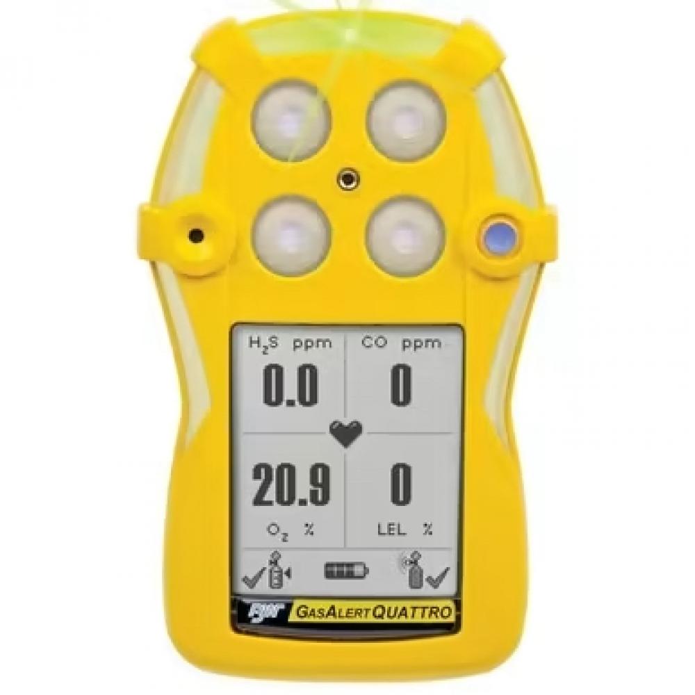 BW GasAlertQuattro Multi-Gas Detector, CO, H2S, %LEL, O2, rechargeable battery