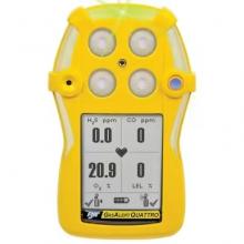 BW Technologies BWTQT-XWHM-R-Y-NA - BW GasAlertQuattro Multi-Gas Detector, CO, H2S, %LEL, O2, rechargeable battery