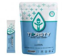 Thersty Hydration Products THEBAG1040-RAZ - Hydration Powder Sticks, Blue Raspberry, Sugar Free, Single Serve  Pk/40