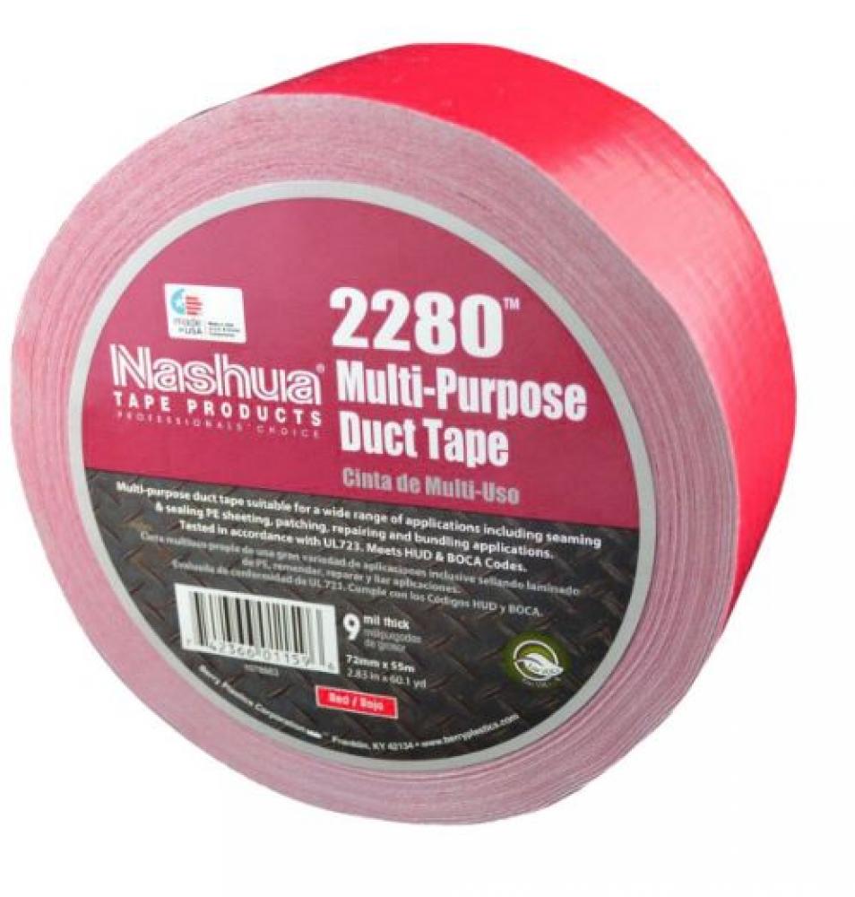 Duct Tape  2&#34; X 60yd (48mm X 55m) Red,  9mil, Polyethylene Coated