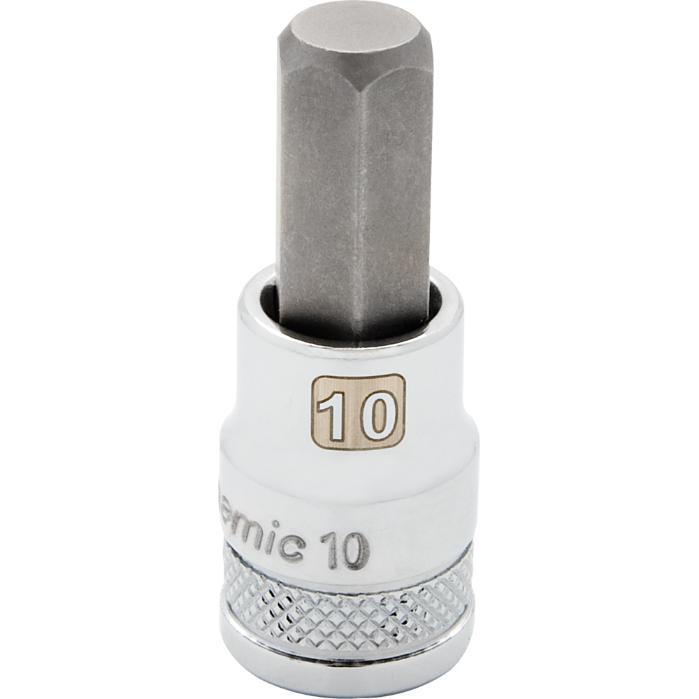 3/8&#34; Drive Metric Hex Head, 10mm Bit Standard Length, Chrome Finish Socket