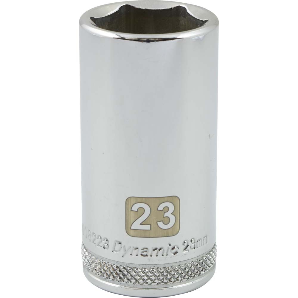 3/8&#34; Drive 6 Point Metric, 23mm Deep Length, Chrome Finish Socket