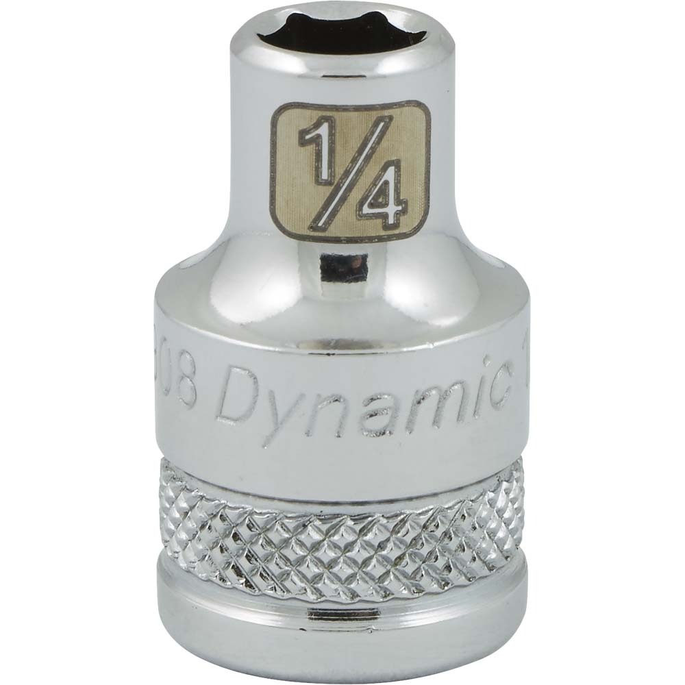 3/8&#34; Drive 6 Point SAE, 1/4&#34; Standard Length, Chrome Finish Socket