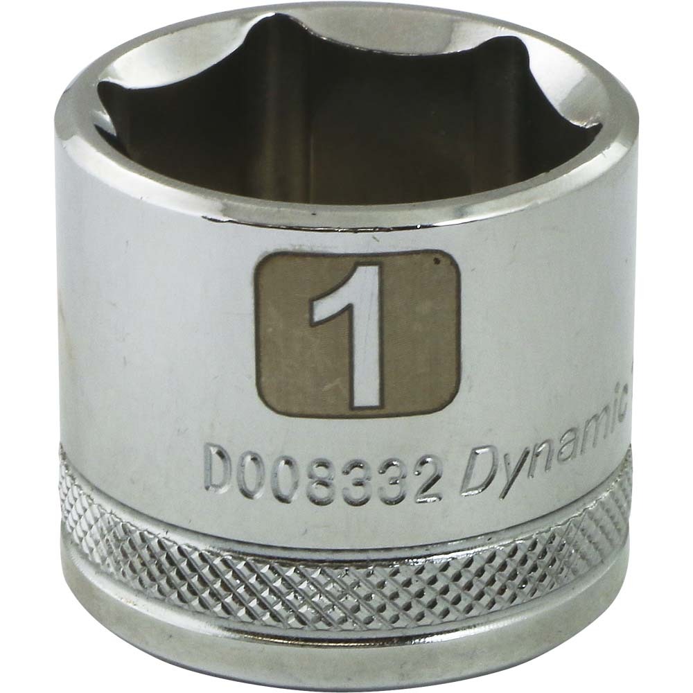 3/8&#34; Drive 6 Point SAE, 1&#34; Standard Length, Chrome Finish Socket