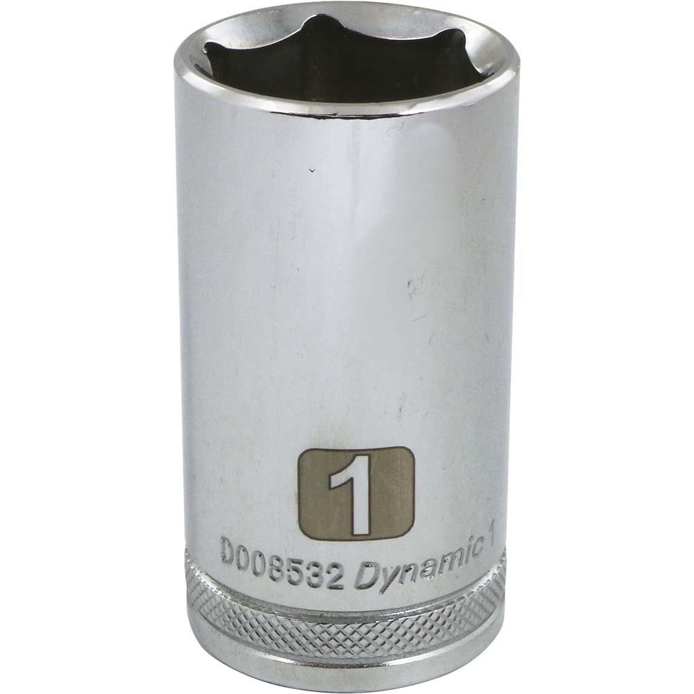 3/8&#34; Drive 6 Point SAE, 1&#34; Deep Length, Chrome Finish Socket