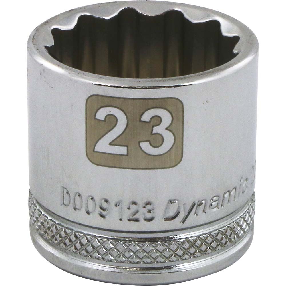 3/8&#34; Drive 12 Point Metric, 23mm Standard Length, Chrome Finish Socket