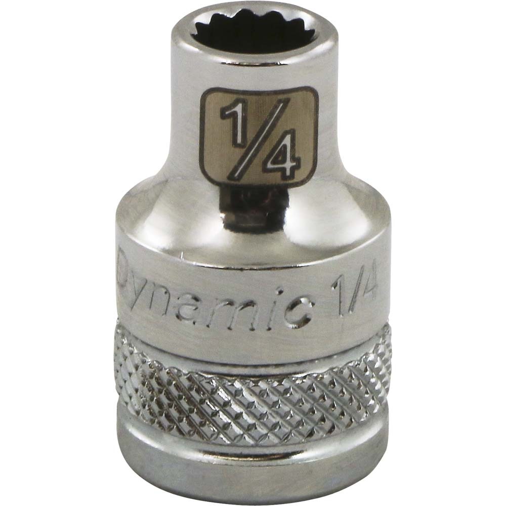 3/8&#34; Drive 12 Point SAE, 1/4&#34; Standard Length, Chrome Finish Socket