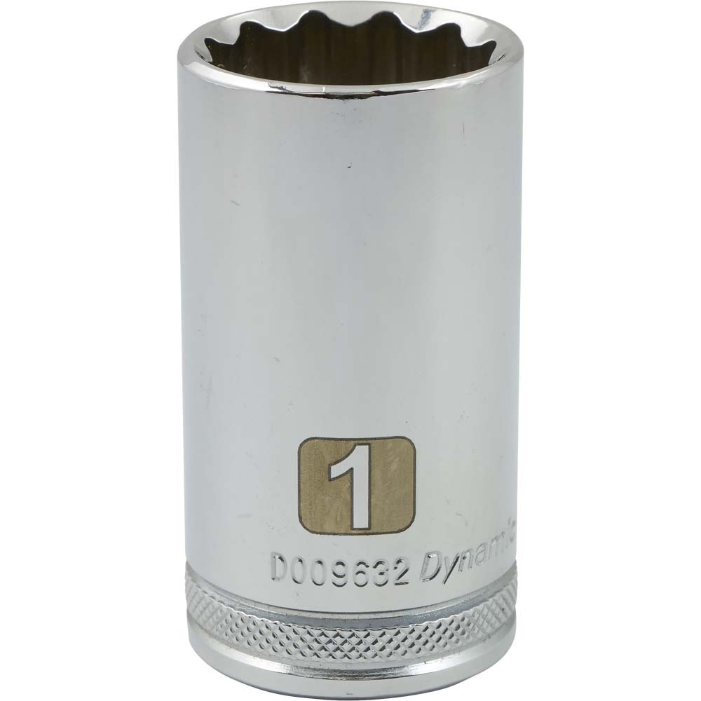 3/8&#34; Drive 12 Point SAE, 1&#34; Deep Length, Chrome Finish Socket