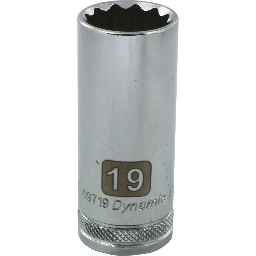 3/8&#34; Drive 12 Point Metric, 19mm Deep Length, Chrome Finish Socket