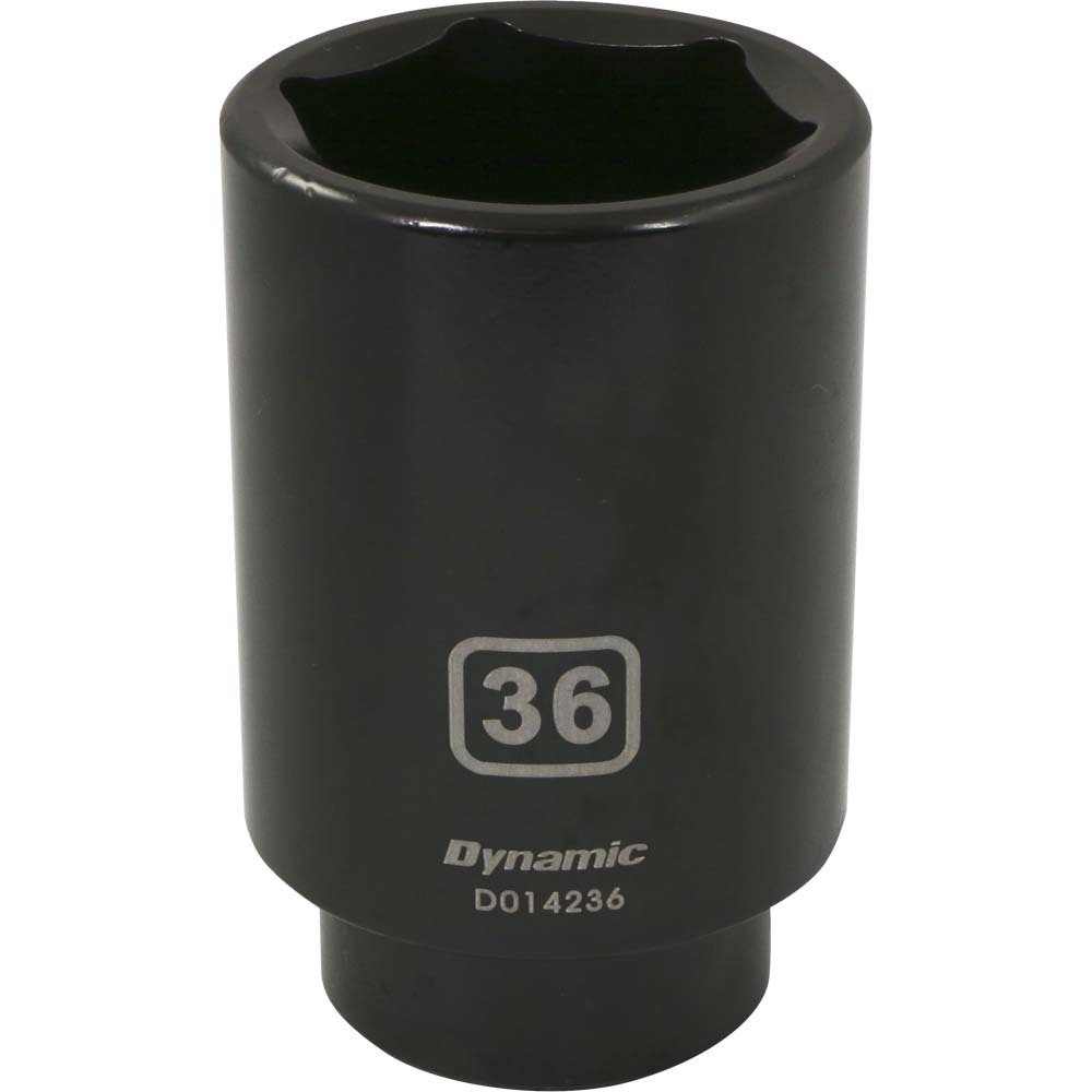 1/2&#34; Drive 6 Point Metric, 36mm Deep Length, Impact Socket