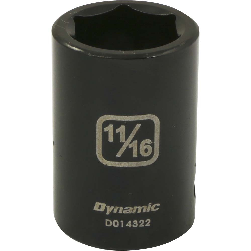 1/2&#34; Drive 6 Point SAE, 11/16&#34; Standard Length, Impact Socket