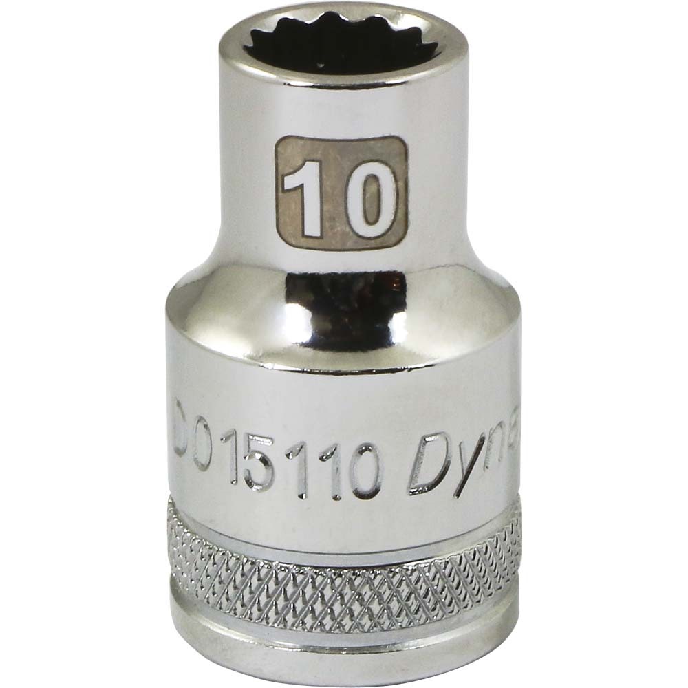 1/2&#34; Drive 12 Point Metric, 10mm Standard Length, Chrome Finish Socket