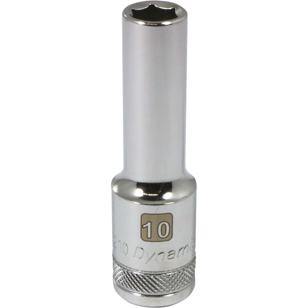 1/2&#34; Drive 6 Point Metric, 10mm Deep Length, Chrome Finish Socket