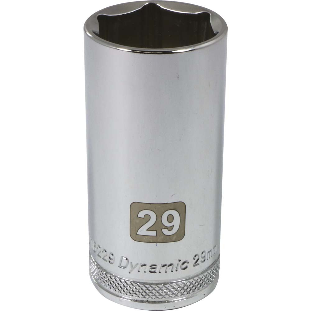 1/2&#34; Drive 6 Point Metric, 29mm Deep Length, Chrome Finish Socket