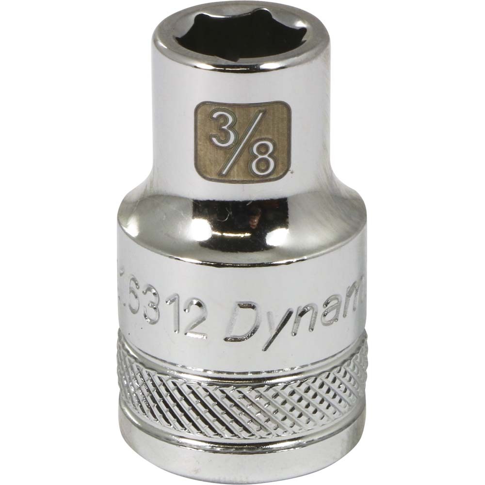 1/2&#34; Drive 6 Point SAE, 3/8&#34; Standard Length, Chrome Finish Socket