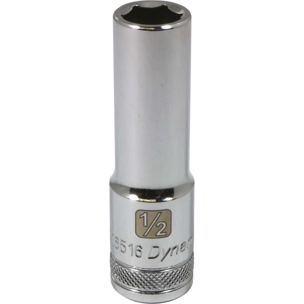 1/2&#34; Drive 6 Point SAE, 1/2&#34; Deep Length, Chrome Finish Socket