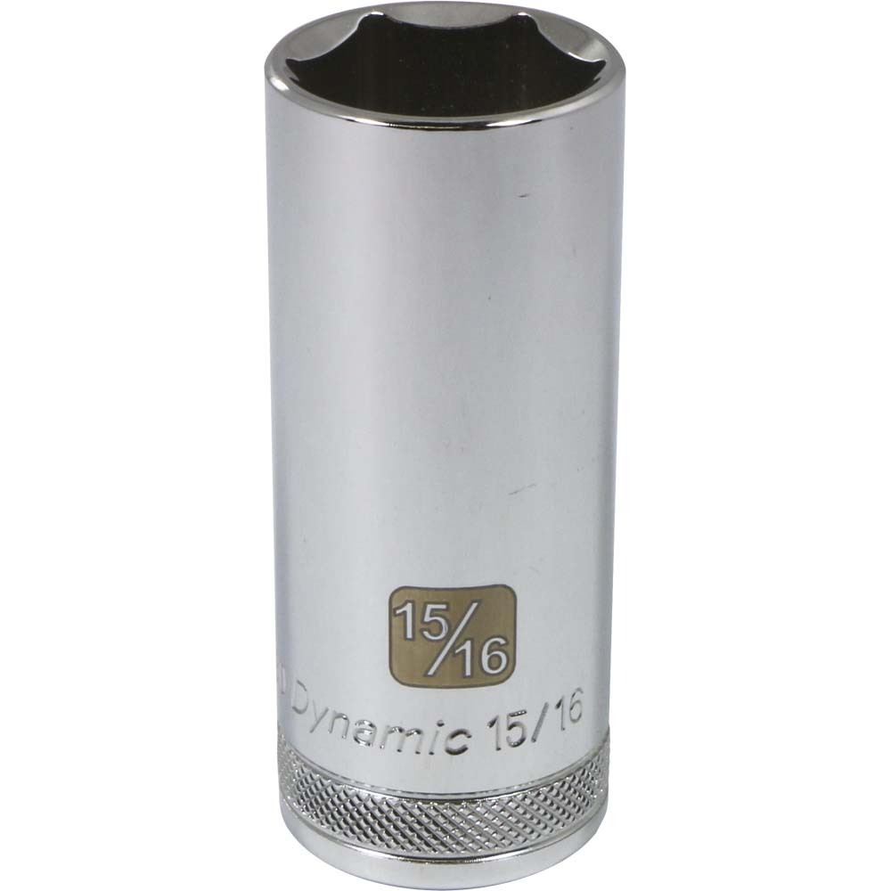 1/2&#34; Drive 6 Point SAE, 15/16&#34; Deep Length, Chrome Finish Socket