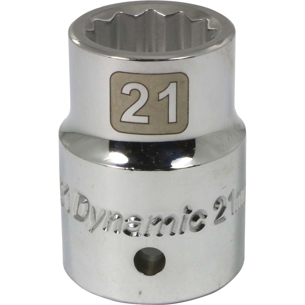 3/4&#34; Drive 12 Point Metric, 21mm Standard Length, Chrome Finish Socket