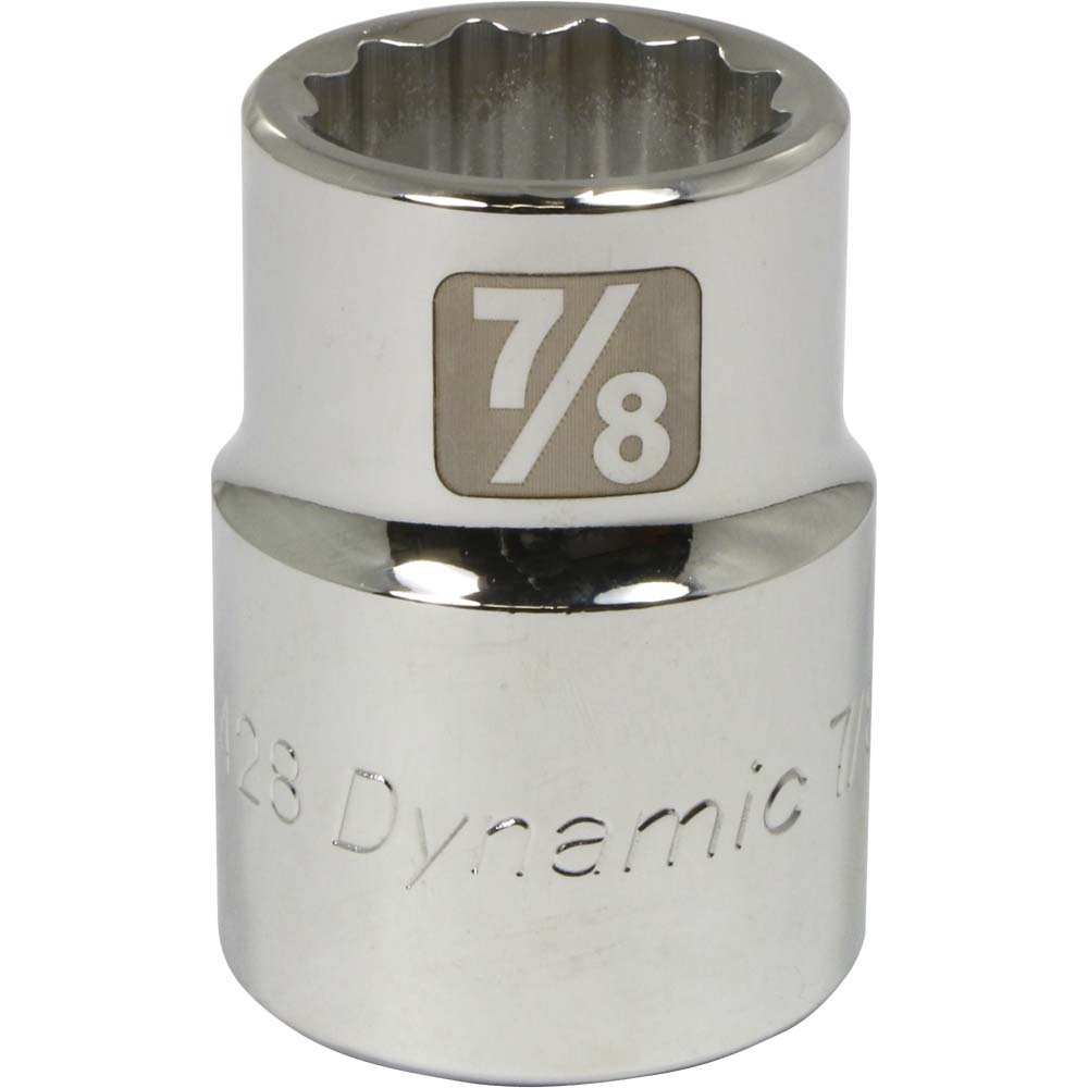 3/4&#34; Drive 12 Point SAE, 7/8&#34; Standard Length, Chrome Finish Socket