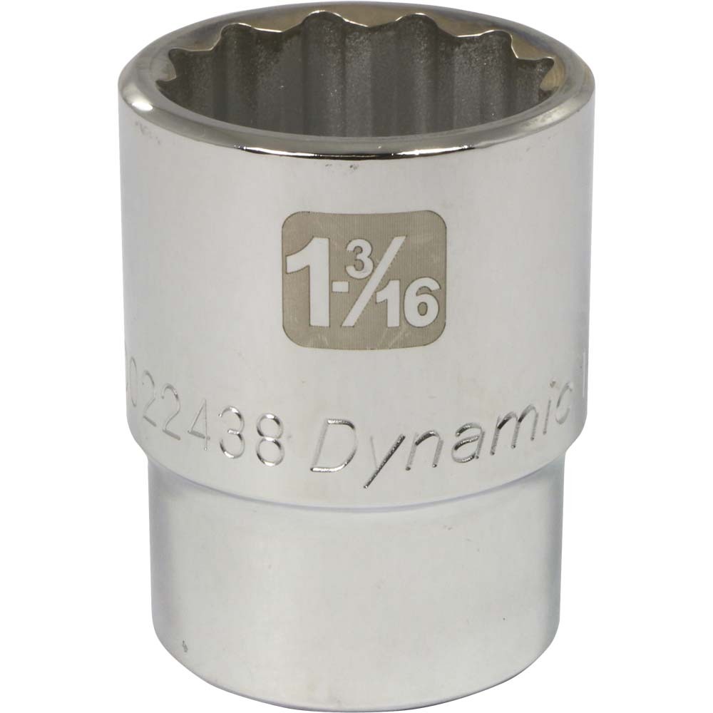 3/4&#34; Drive 12 Point SAE, 1-3/16&#34; Standard Length, Chrome Finish Socket