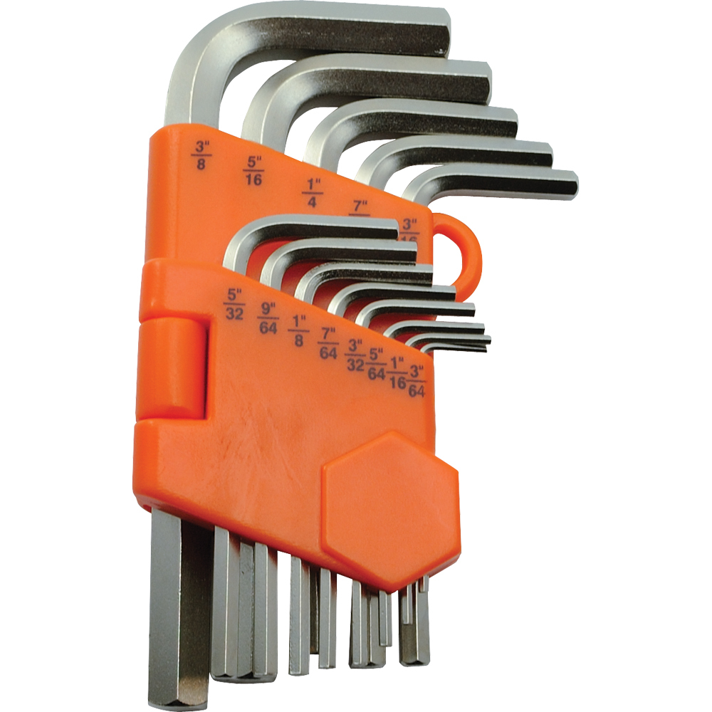 13 Piece SAE Regular Hex Key Set, 3/64&#34; - 3/8&#34;