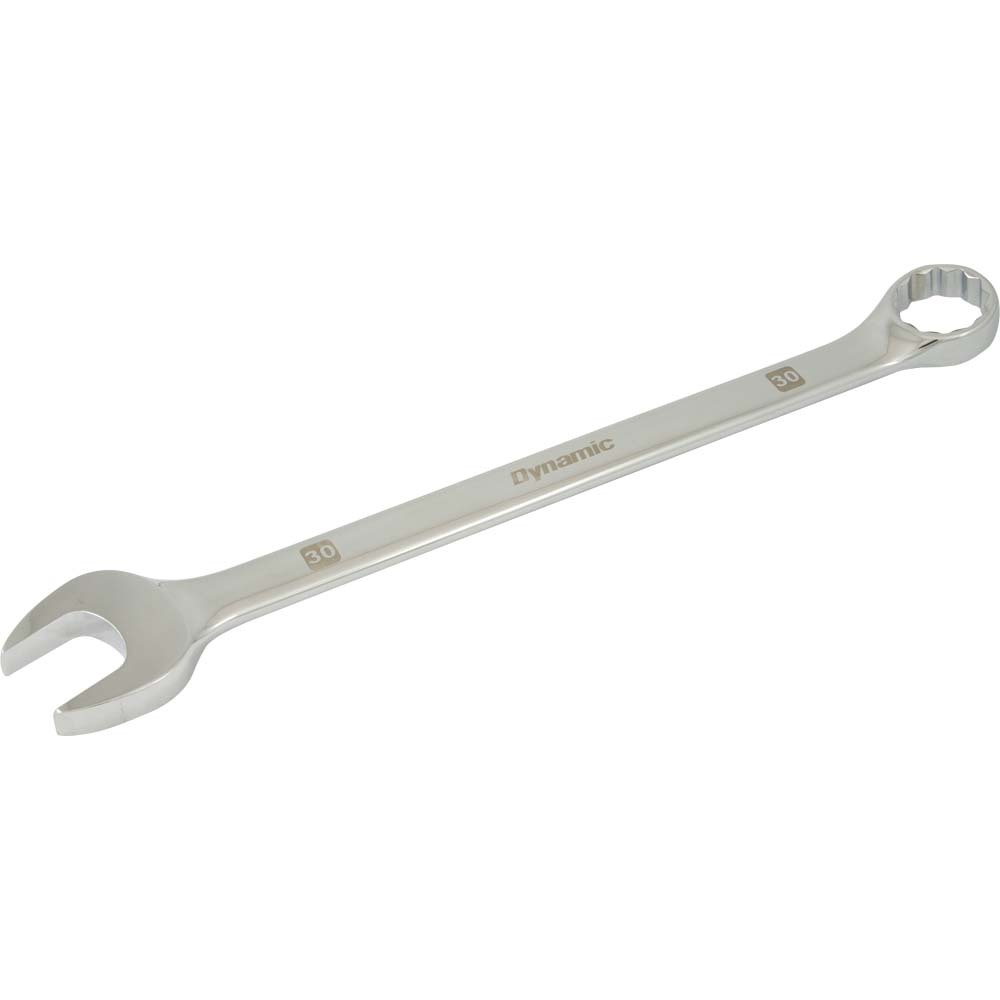 30mm 12 Point Combination Wrench, Mirror Chrome Finish