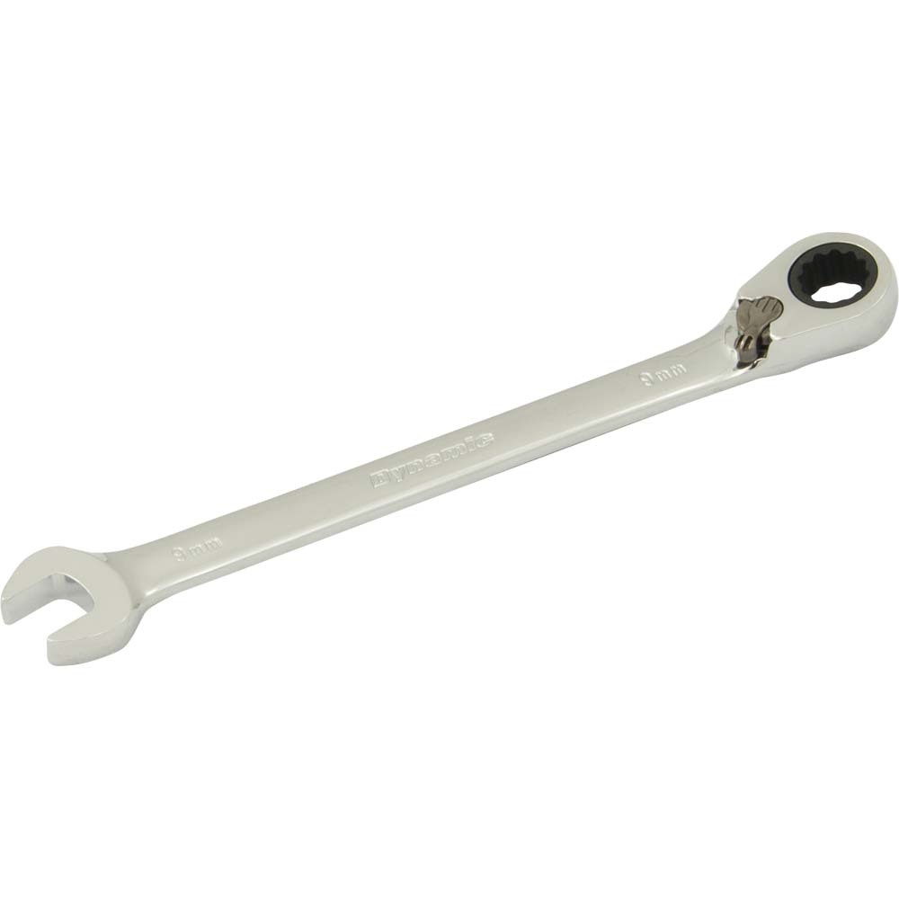 9mm Reversible Combination Ratcheting Wrench