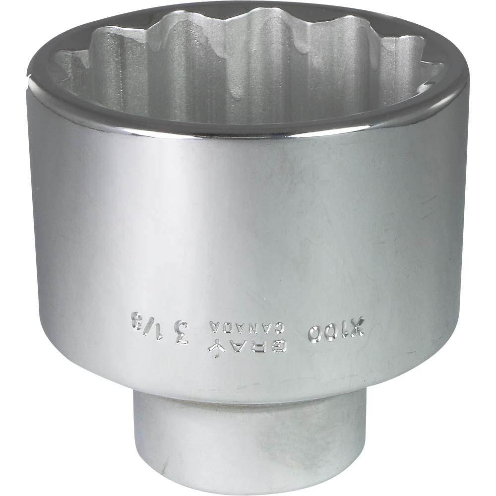 Chrome Socket 1&#34;Dr x  3-1/8&#34; Standard 12Pt