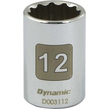 Gray Tools D003112 - 1/4" Drive 12 Point Metric, 12mm Standard Length, Chrome Finish Socket