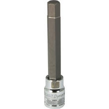 Gray Tools D006462 - 3/8" Drive SAE Hex Head, 3/8" Long Bit, Chrome Finish Socket