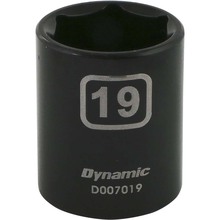 Gray Tools D007019 - 3/8" Drive 6 Point Metric, 19mm Standard Length, Impact Socket