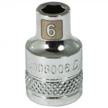 Gray Tools D008006 - 3/8" Drive 6 Point Metric, 6mm Standard Length, Chrome Finish Socket