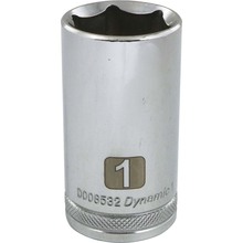 Gray Tools D008532 - 3/8" Drive 6 Point SAE, 1" Deep Length, Chrome Finish Socket