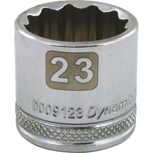 Gray Tools D009123 - 3/8" Drive 12 Point Metric, 23mm Standard Length, Chrome Finish Socket