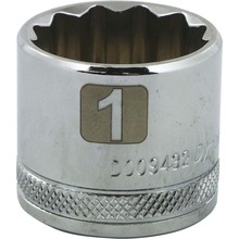 Gray Tools D009432 - 3/8" Drive 12 Point SAE, 1" Standard Length, Chrome Finish Socket